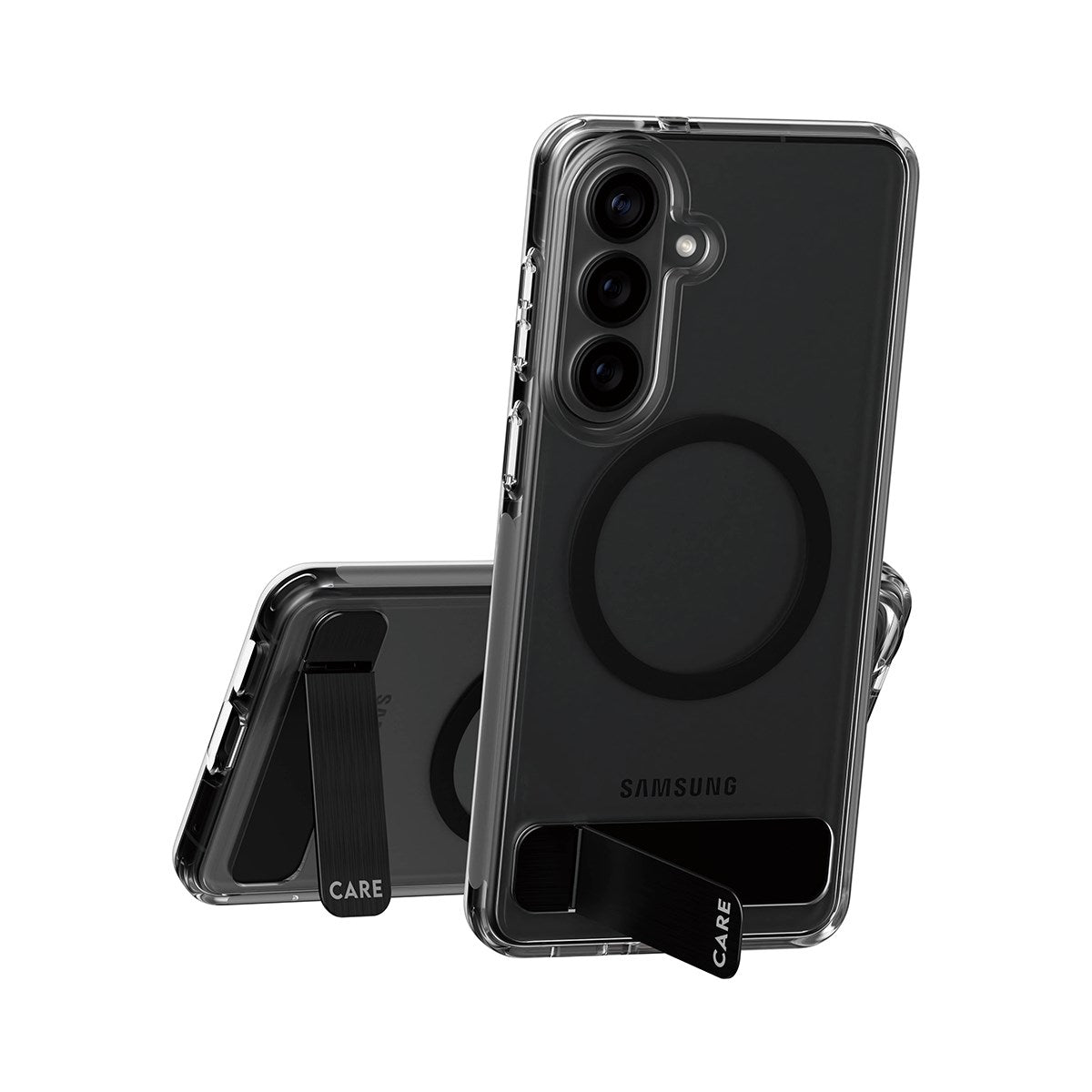 CARE™ by PanzerGlass® Kickstand Case Transparent m. Qi Samsung Galaxy S26+